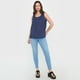thumbnail image 4 of Blusa Mujer Sin Mangas Cuello Redondo Navy Print Corona, 4 of 5