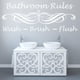thumbnail image 2 of Decomural Bathroom Rules Wash Brush Flush WS-40925, 2 of 2