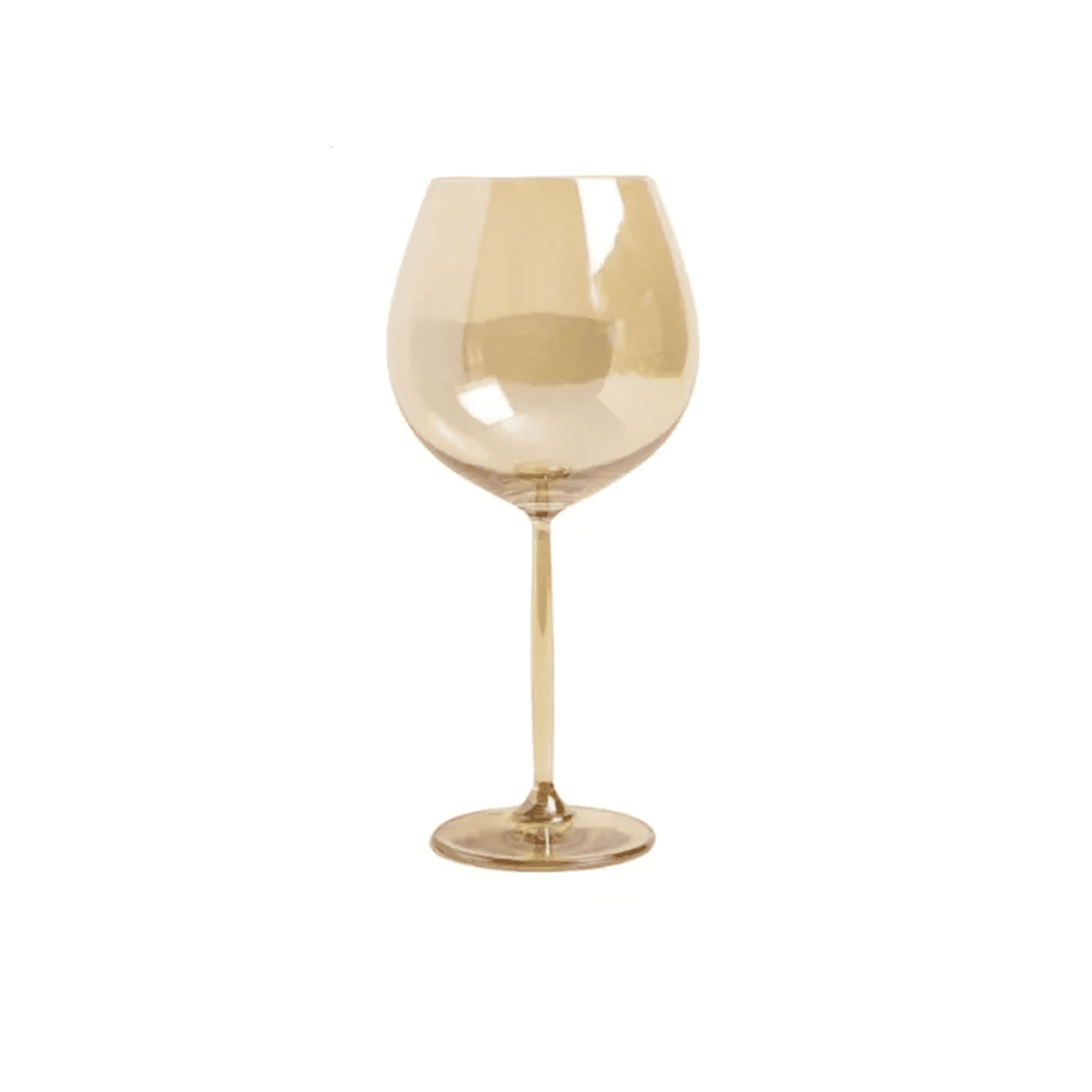 Genérico - Set 6 Copas De Vidrio Para Vino Dorado Oscuro