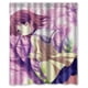 thumbnail image 1 of Cortina de ducha de anime con falda de cereza rosa de ensueño para niña, juego de cortina de baño con ganchos, tamaño 60 x 72 pulgadas, 1 of 3