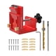 thumbnail image 5 of Juego De Plantilla Con Orificios De Bolsillo Juego De Sistema De Plantilla Con Orificio Para Pasador De Bolsillo De Aleación De Aluminio Portátil Rojo, 5 of 5