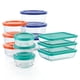 thumbnail image 1 of Recipientes Pyrex para almacenamiento de alimentos, paquete de 12 tapas sin BPA, 1 of 6