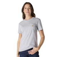 Camiseta Carhartt Iconic Wk87 Pocket Heather Grey 3X Para Mujer
