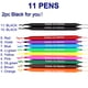 thumbnail image 2 of Bolígrafos para colorear alimentos, tinta comestible, 11 unidades, doble cara, 10 colores, 2 of 6