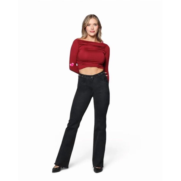 Jeans Hannah Negro Cintura Oxford Mohicano