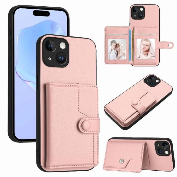 FOXDOCK Funda para iPhone 15 con Bloqueo RFID - Diseño Elegante con Cierre de Botón