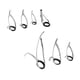thumbnail image 1 of 7pcs kit de reparación de la varilla mezclado varilla de pesca guías anillo de la punta de la caña anillos de ojo superior, 1 of 3