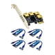 thumbnail image 5 of Tarjeta Adaptadora PCI-E 1x A 4 Puertos Accesorio Duradero Portátil Para Windows 10 7 Negro, 5 of 5