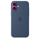 thumbnail image 3 of Funda para teléfono Apple iPhone 16 Plus de silicona con MagSafe, color mezclilla, 3 of 4