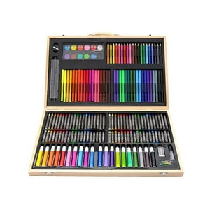 Importclick - Set Arte Maleta Madera 180 Piezas