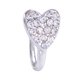 thumbnail image 2 of Brillo Clip-On Pinza De Anillo De Nariz Falsa No Perforante Colgador De Cristal Joyas De Aro Corazón De Plata, 2 of 5