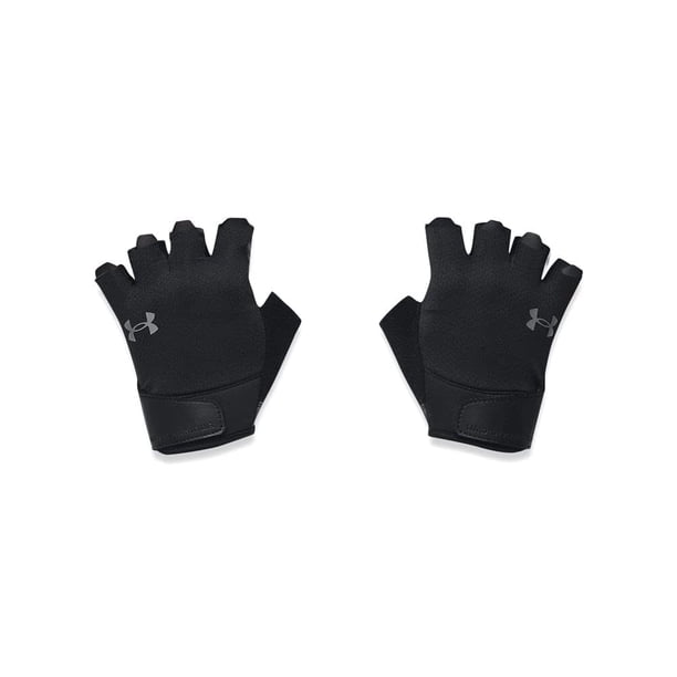 Guantes de entrenamiento con medio dedo Under Armour para hombre, color negro, talla M