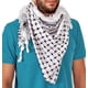 thumbnail image 1 of Bufanda árabe táctica de algodón Shemagh para el desierto, keffiyeh, para la cabeza y el cuello, color negro y blanco, talla grande, 1 of 4