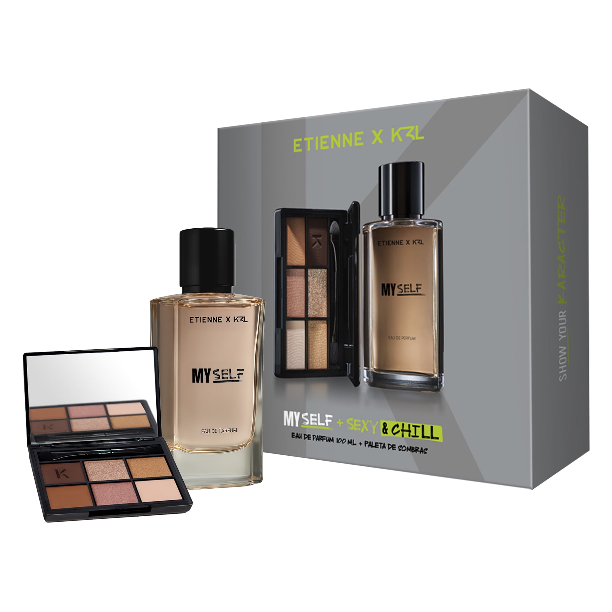 Etienne Essence - Set Perfume Etienne My Self 100 Ml + Paleta De Sombras Kel