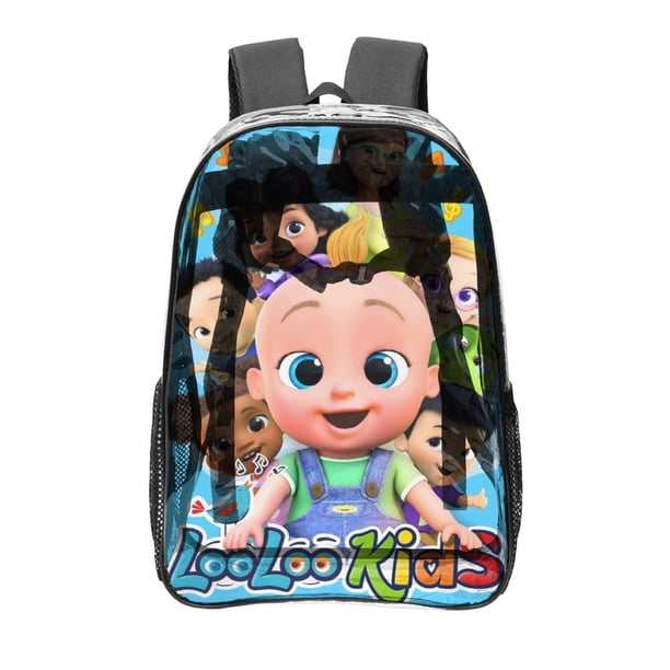 Loo Loo KidsMochila transparente temática, resistente y duradera, bolsa see-through para trabajo, deporte, universidad y viaje, 31 × 43 cm