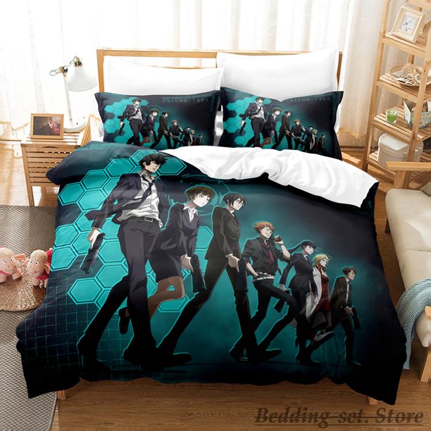 Psycho Pass Bedding Set Bed Set Adult Kid Bedroom Duvetcover Setsparure de lit Bed