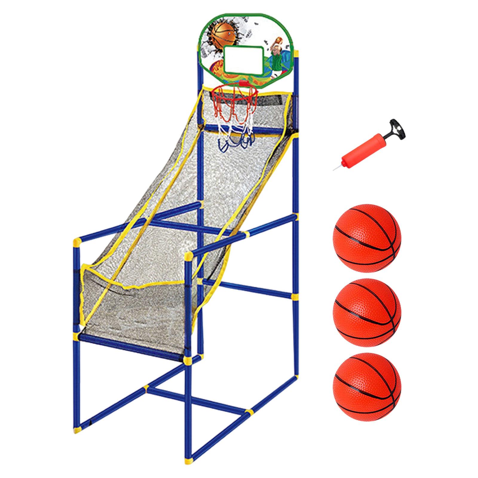 Magideal - Aro De Baloncesto Para Niños, Juego Arcade, Juego Deportivo, Configuración Interior Y Exterior, Alturas Ajustables Para Niños, Regalo Para Niños, Pati Máquina Y 3 Bolas