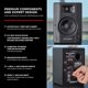 thumbnail image 3 of Studio Monitors M-Audio BX3 3.5 HD - Par de altavoces para PC (120 W), color negro, 3 of 9