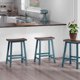 thumbnail image 5 of Asiento Counter Stool Winsome Satori con asiento de 24 pulgadas, color verde azulado rústico, 5 of 8
