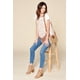 thumbnail image 5 of Camiseta Ccwholesalesclothings Holgada Estampada Con Borde Floral Ditsy Blanco Roto, 5 of 5