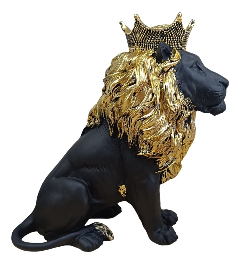 Genérico - Figura Coleccionable Estatua León Sentado Decoración Jhn
