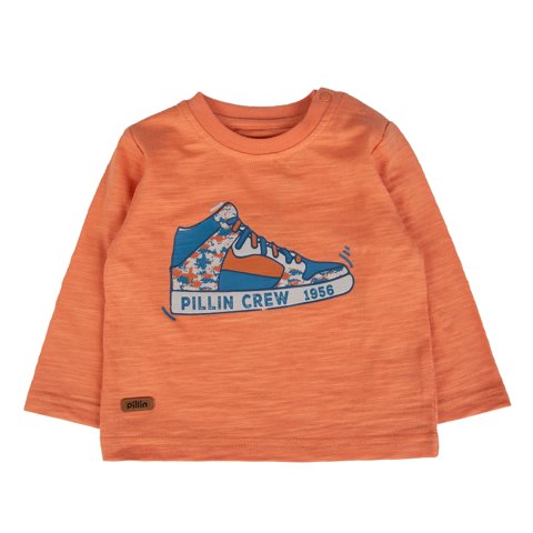 Polera Bebé Niño Naranjo Pillin