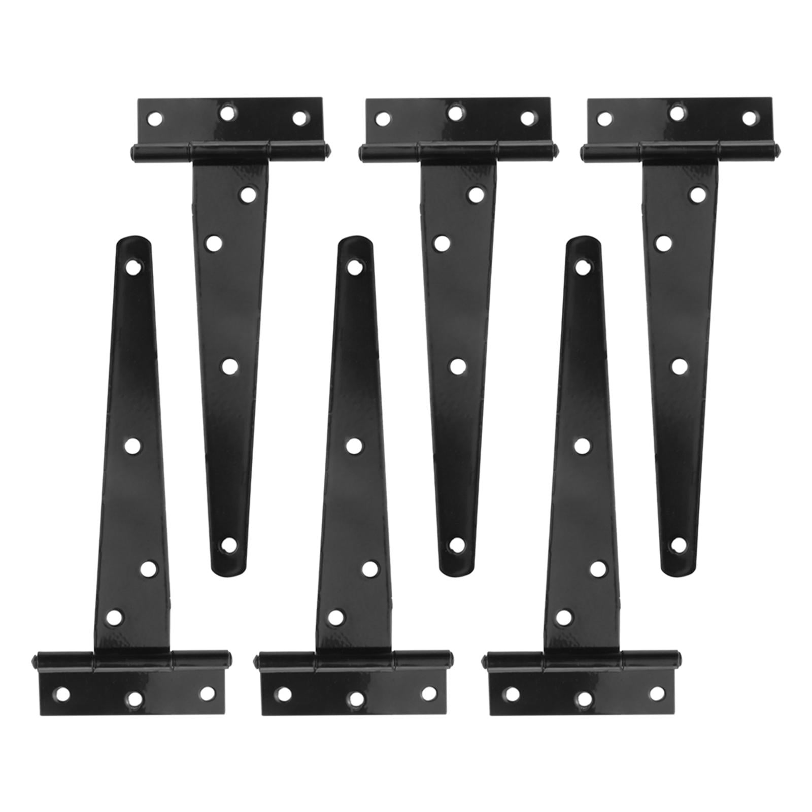 Bothyi - Bisagra De Correa En T Bisagra Triangular Negra A Prueba De Herrumbre Bisagra En T Para Gabinete De Puerta De Granero 6 Pulgadas