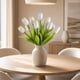 thumbnail image 5 of Ramos De 12 Tulipanes Artificiales Flor Decoración Tulipan blanco Talla Única, 5 of 7
