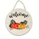 thumbnail image 3 of Halloween Wooden Doorplate Hanger New Pumpkin Black Cat Ghost House Bat Party Scene Decoration, 3 of 5