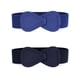 thumbnail image 1 of INSPIRA CHIC 2 piezas cinturones elásticos para mujer con hebilla de interbloqueo cinturón de cintura elástico para vestido 100cm/39.4" azul marino y azul, 1 of 7