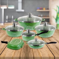 Tyk Hogar - Batería De Ollas 23 Piezas Granito Antiadherente Verde