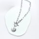 thumbnail image 3 of Collar Medalla Sagrado Corazón En Acero Inoxidable Plateado Plateado, 3 of 3