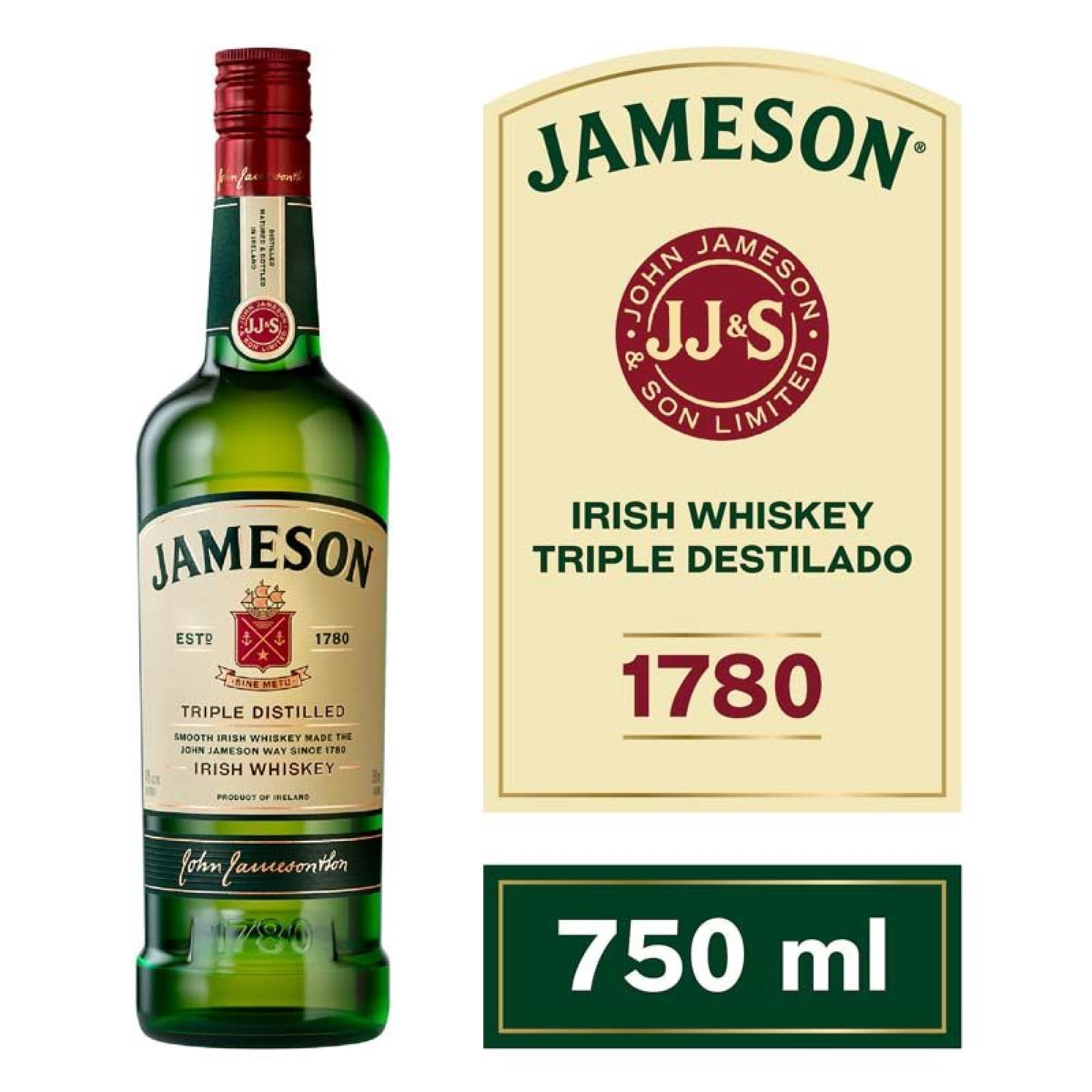 Whisky Irlandés 40° Botella 750 ml Jameson