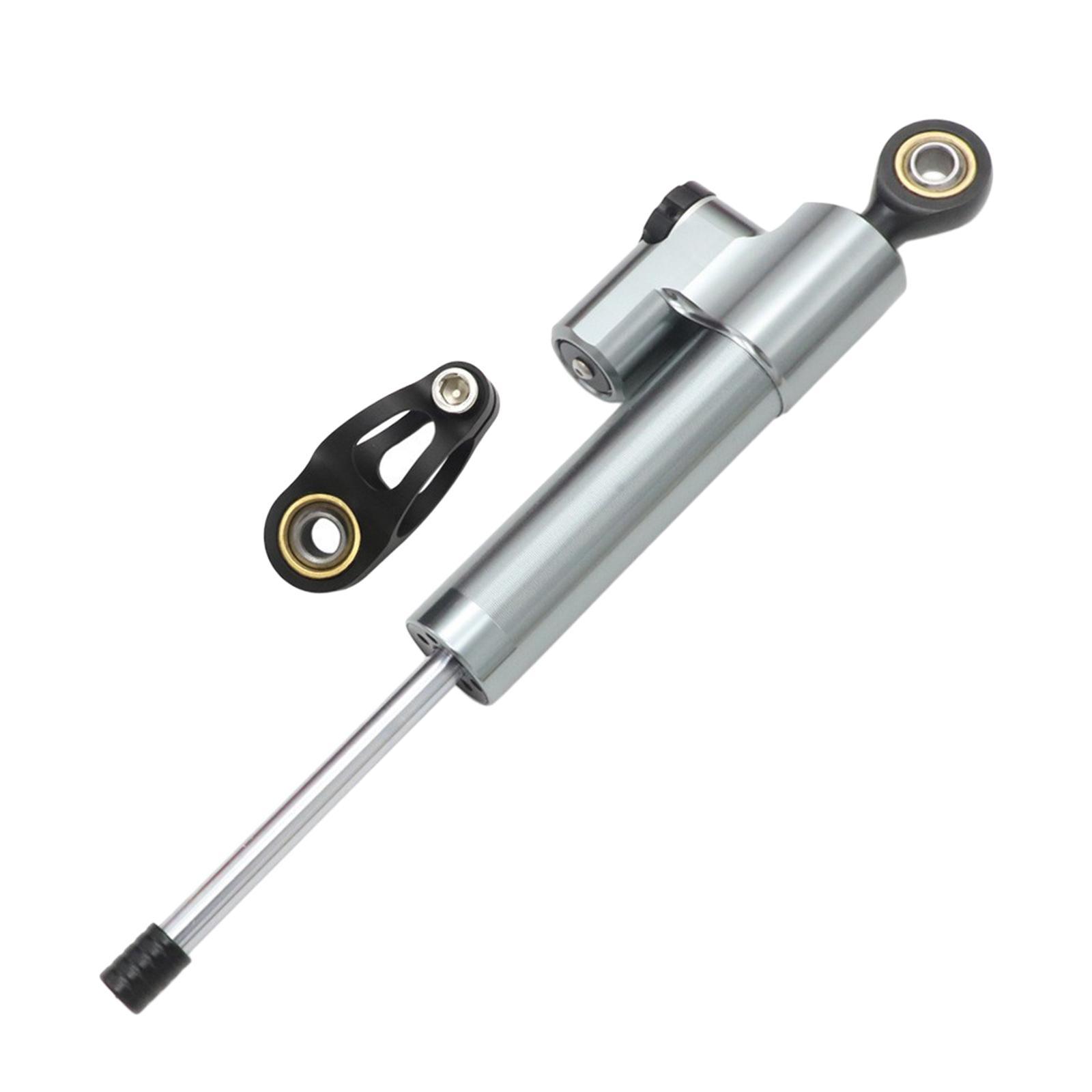 Ioensy - Estabilizador De Amortiguador De Dirección De Motocicleta, De Metal, Para La Mayoría De Las Motocicletas, Bicicleta De Calle, Titanio Negro