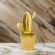 thumbnail image 3 of Adorno Cactus De Resina Dorado Decoracion Mesa Oficina D2, 3 of 6