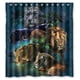 thumbnail image 1 of Cortina de ducha Kinds Tigers, juego de cortinas de baño con ganchos, tamaño 66 x 72 pulgadas, 1 of 3