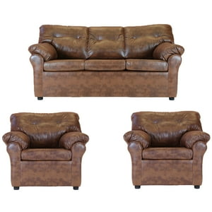 Muebles América - Living América 311 Cuero Sintético Caramelo