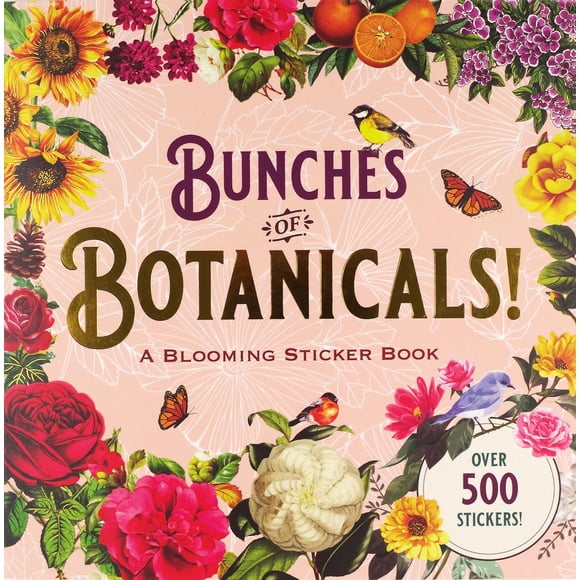 Libro de pegatinas Bunches of Botanicals Peter Pauper Press, más de 500 pegatinas