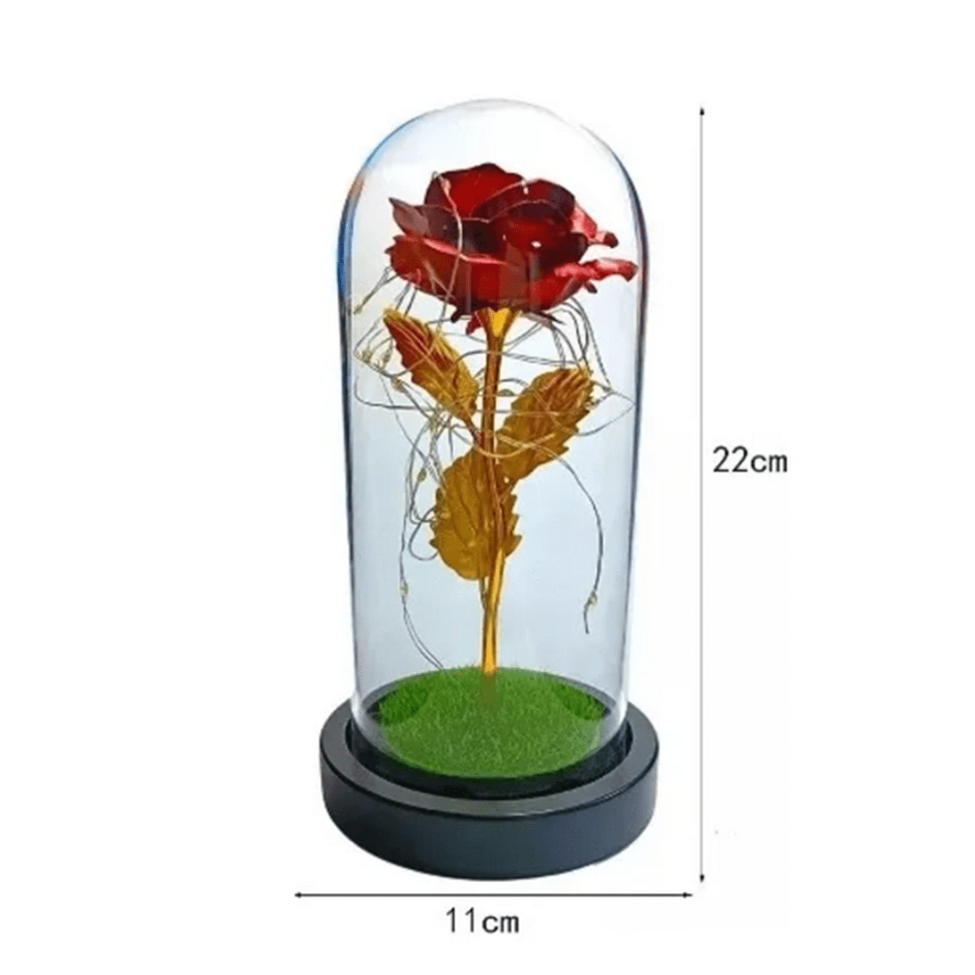 Genérico - Rosa Eterna Roja Lámpara Adorno Bella Y Bestia