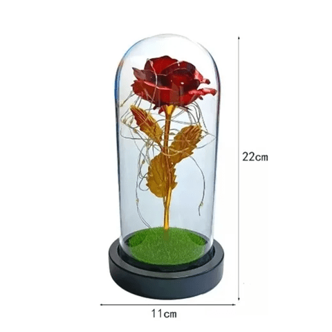 Genérico - Rosa Eterna Roja Lámpara Adorno Bella Y Bestia