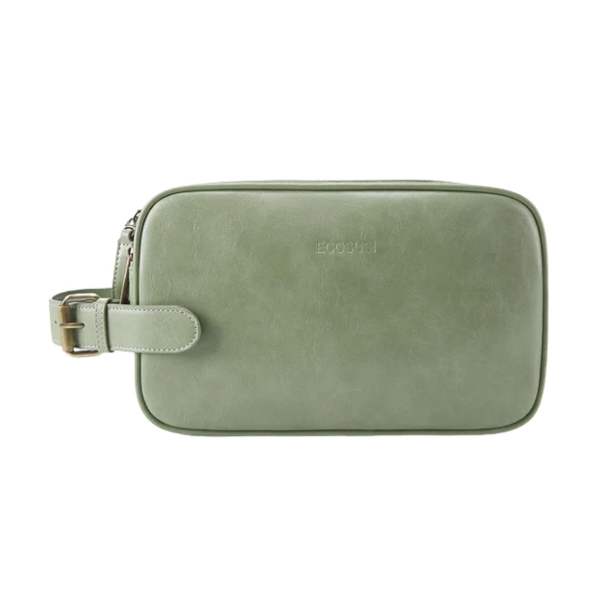 Ecosusi Neceser Grande Elena De Cuero Vegano - Verde Salvia