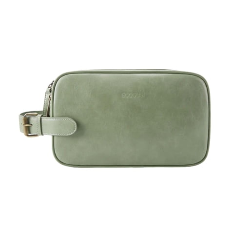 Ecosusi Neceser Grande Elena De Cuero Vegano - Verde Salvia