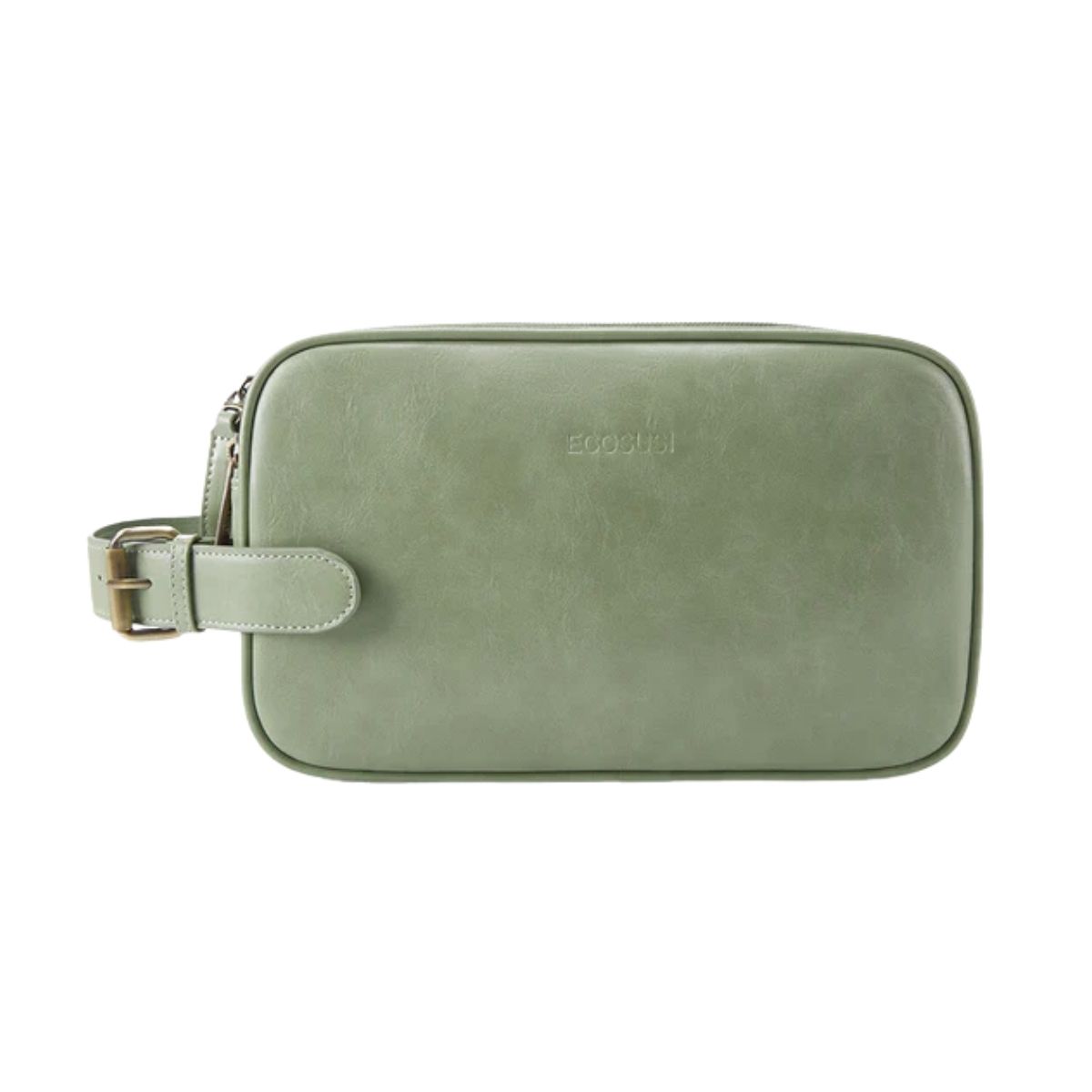 Ecosusi Neceser Grande Elena De Cuero Vegano - Verde Salvia