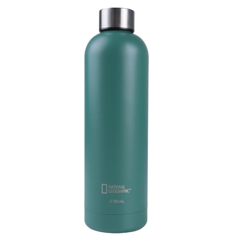 National Geographic - Botella Metálica Térmica Boca Angosta 750Ml Verde