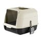 thumbnail image 4 of Caja de arena para gatos con tapa, bandeja de arena para gatos de interior, inodoro grande de doble puerta, bandeja de arena para gatos con pala para , negro, 4 of 5
