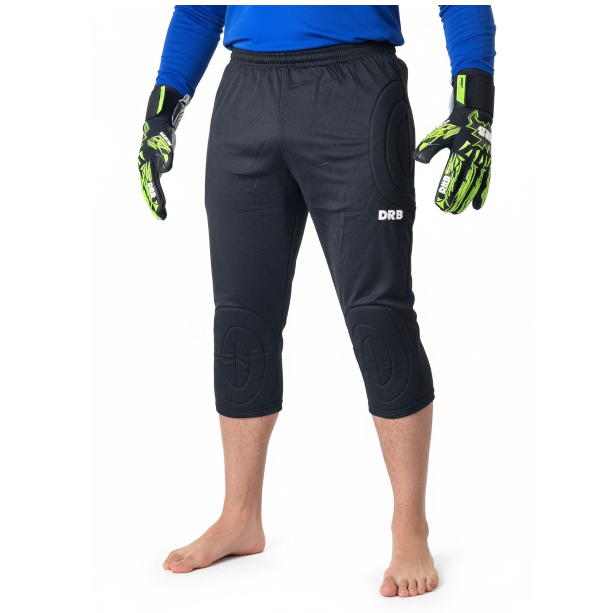 Pantalon Arquero 3/4 Drb Negro Buzo Con Proteccion