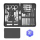 thumbnail image 1 of Kit de cortaúñas Cater 31 piezas acero inoxidable negro, 1 of 6