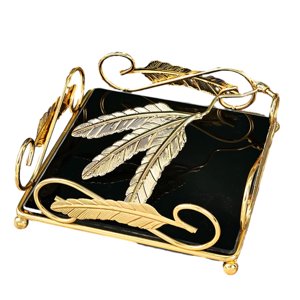 Bothyi - Bandeja De Metal Para Servir, Rectángulo Decorativo Para Boda, Fiesta De Cumpleaños, Hogar