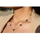 thumbnail image 4 of Delicado collar gargantilla de trébol de cuatro hojas para mujer, de acero inoxidable chapado en oro de 18 quilates, cadena colgante de trébol de cuatro hojas de la suerte negra, regalo de joyería par, 4 of 6
