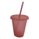 thumbnail image 4 of Botella De Agua De Plástico Taza De Paja Moderna Para Viajes Compras Amigos Regalos Rosa Claro 500ml, 4 of 5